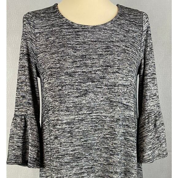 Gap Womens Gray Dress Heather Gray Small Bell Sleeve Polyester Blend - Picture 2 of 8
